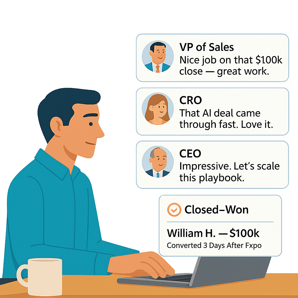 Follow-Up That Turns Leads Into Deals - ExpoConvert's unified inbox and automation dashboard for streamlined post-expo lead follow-up and deal closing